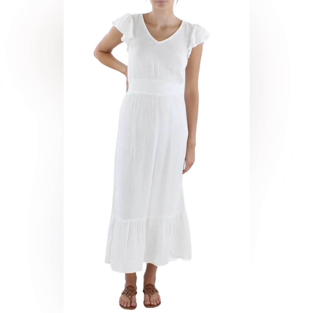 VINCE CAMUTO Womens Cotton Tea-Length
Midi Dress